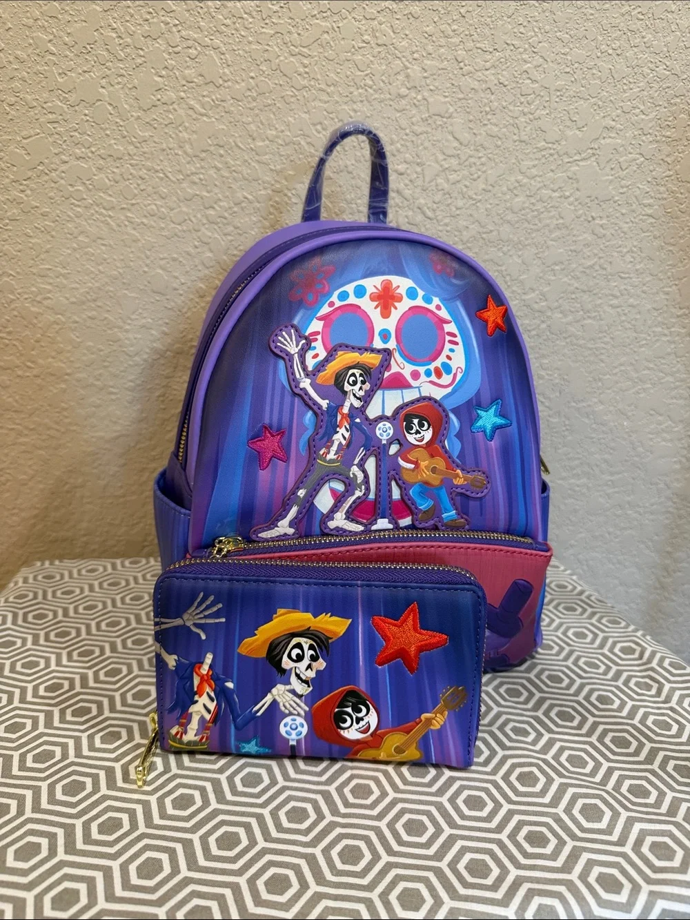 Loungefly COCO Miguel & Hector performance Backpack & Wallet Set